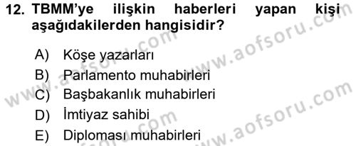 Haber Toplama Teknikleri Dersi 2017 - 2018 Yılı (Final) Dönem Sonu Sınav Soruları 12. Soru