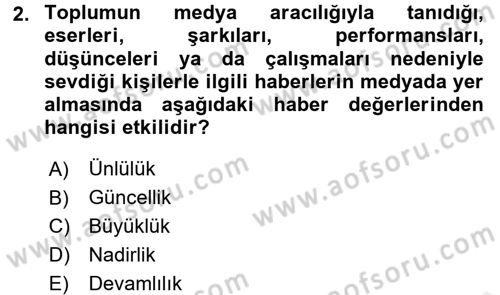 Haber Toplama Teknikleri Dersi 2017 - 2018 Yılı (Final) Dönem Sonu Sınav Soruları 2. Soru