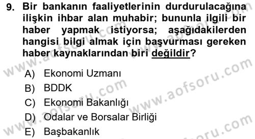 Haber Toplama Teknikleri Dersi 2017 - 2018 Yılı (Final) Dönem Sonu Sınav Soruları 9. Soru