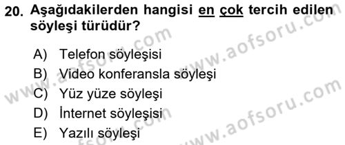 Haber Toplama Teknikleri Dersi 2021 - 2022 Yılı (Vize) Ara Sınav Soruları 20. Soru