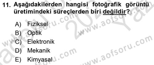 Haber Toplama Teknikleri Dersi 2021 - 2022 Yılı Yaz Okulu Sınav Soruları 11. Soru