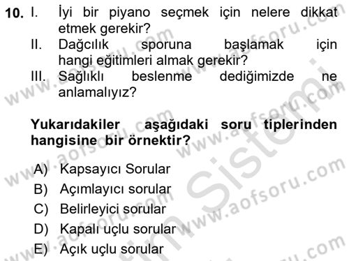 Haber Toplama Teknikleri Dersi 2022 - 2023 Yılı Yaz Okulu Sınav Soruları 10. Soru
