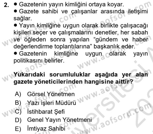 Haber Toplama Teknikleri Dersi 2023 - 2024 Yılı (Final) Dönem Sonu Sınav Soruları 2. Soru