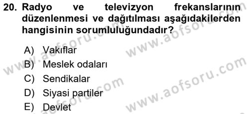 Haber Toplama Teknikleri Dersi 2023 - 2024 Yılı (Final) Dönem Sonu Sınav Soruları 20. Soru