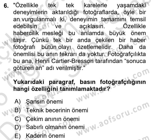 Haber Toplama Teknikleri Dersi 2024 - 2025 Yılı (Final) Dönem Sonu Sınav Soruları 6. Soru