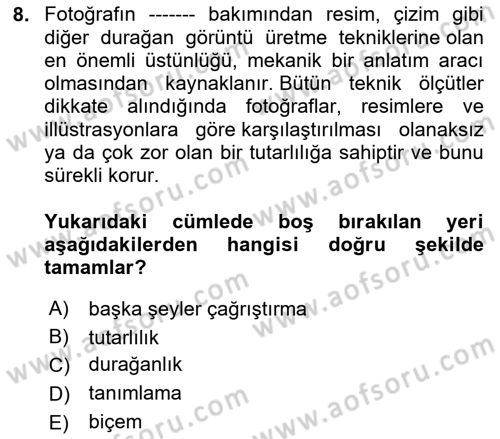 Haber Toplama Teknikleri Dersi 2024 - 2025 Yılı (Final) Dönem Sonu Sınav Soruları 8. Soru