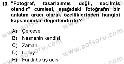Haber Toplama Teknikleri Dersi 2024 - 2025 Yılı Yaz Okulu Sınav Soruları 10. Soru