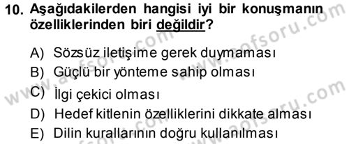 Medya ve İletişim Dersi Ara Sınavı Deneme Sınav Soruları 10. Soru