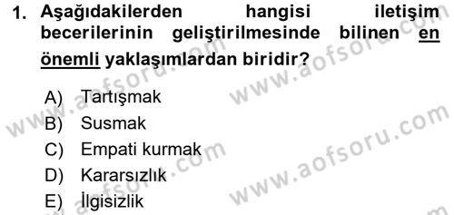 Medya ve İletişim Dersi 2015 - 2016 Yılı (Final) Dönem Sonu Sınav Soruları 1. Soru