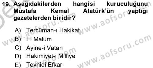 Medya ve İletişim Dersi 2016 - 2017 Yılı 3 Ders Sınav Soruları 19. Soru