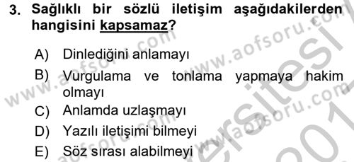 Medya ve İletişim Dersi 2016 - 2017 Yılı 3 Ders Sınav Soruları 3. Soru