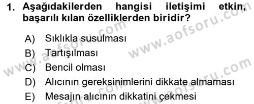 Medya ve İletişim Dersi 2017 - 2018 Yılı 3 Ders Sınav Soruları 1. Soru