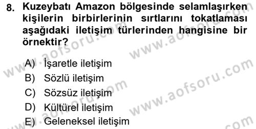 Medya ve İletişim Dersi Ara Sınavı Deneme Sınav Soruları 8. Soru