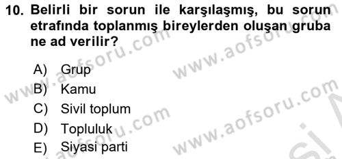 Medya ve İletişim Dersi 2018 - 2019 Yılı 3 Ders Sınav Soruları 10. Soru