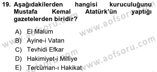 Medya ve İletişim Dersi 2024 - 2025 Yılı Yaz Okulu Sınav Soruları 19. Soru