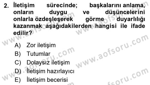 Medya ve İletişim Dersi 2024 - 2025 Yılı Yaz Okulu Sınav Soruları 2. Soru