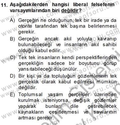 Siyasal İletişim Dersi Ara Sınavı Deneme Sınav Soruları 11. Soru