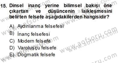 Siyasal İletişim Dersi 2013 - 2014 Yılı (Vize) Ara Sınav Soruları 15. Soru