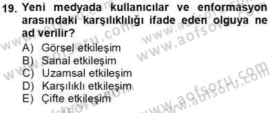 Siyasal İletişim Dersi 2013 - 2014 Yılı Tek Ders Sınav Soruları 19. Soru