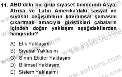 Siyasal İletişim Dersi Ara Sınavı Deneme Sınav Soruları 11. Soru