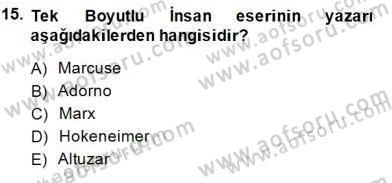 Siyasal İletişim Dersi Ara Sınavı Deneme Sınav Soruları 15. Soru