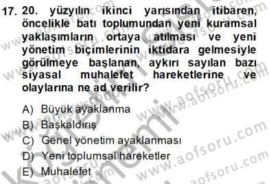 Siyasal İletişim Dersi Ara Sınavı Deneme Sınav Soruları 17. Soru