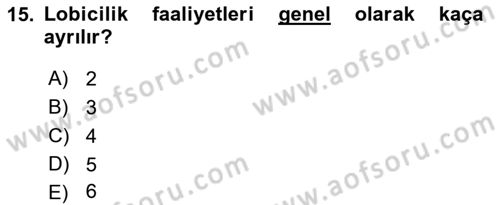 Siyasal İletişim Dersi Ara Sınavı Deneme Sınav Soruları 15. Soru