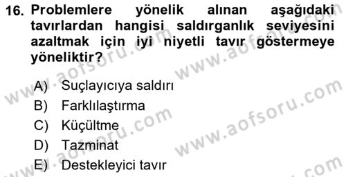 Siyasal İletişim Dersi Ara Sınavı Deneme Sınav Soruları 16. Soru