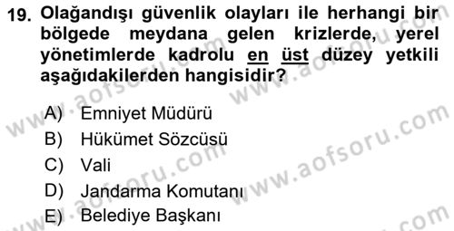 Siyasal İletişim Dersi Ara Sınavı Deneme Sınav Soruları 19. Soru