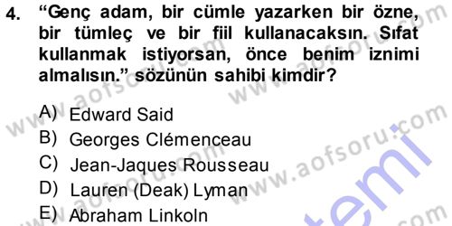 Haber Yazma Teknikleri Dersi 2013 - 2014 Yılı (Vize) Ara Sınavı 4. Soru