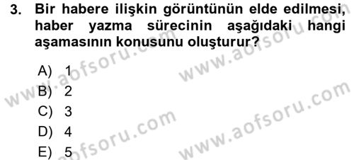 Haber Yazma Teknikleri Dersi 2015 - 2016 Yılı (Vize) Ara Sınavı 3. Soru