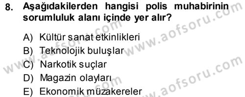 Haber Türleri Dersi 2013 - 2014 Yılı (Final) Dönem Sonu Sınav Soruları 8. Soru