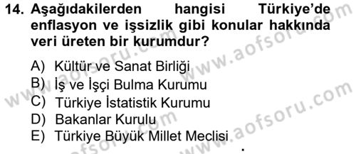 Haber Türleri Dersi 2014 - 2015 Yılı (Vize) Ara Sınav Soruları 14. Soru