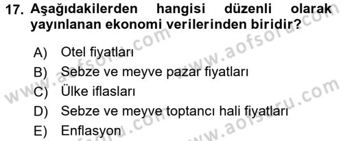 Haber Türleri Dersi 2015 - 2016 Yılı (Vize) Ara Sınav Soruları 17. Soru