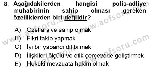 Haber Türleri Dersi 2015 - 2016 Yılı (Final) Dönem Sonu Sınav Soruları 8. Soru