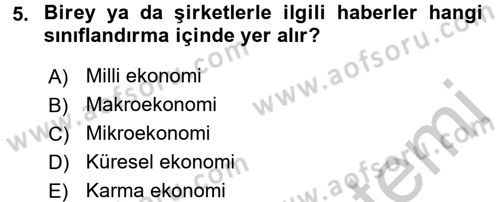Haber Türleri Dersi 2016 - 2017 Yılı 3 Ders Sınav Soruları 5. Soru