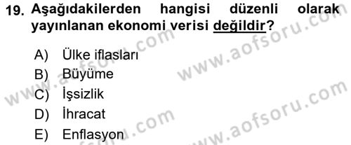 Haber Türleri Dersi 2016 - 2017 Yılı (Vize) Ara Sınav Soruları 19. Soru