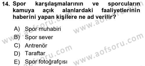 Haber Türleri Dersi 2017 - 2018 Yılı 3 Ders Sınav Soruları 14. Soru