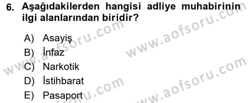 Haber Türleri Dersi 2017 - 2018 Yılı 3 Ders Sınav Soruları 6. Soru