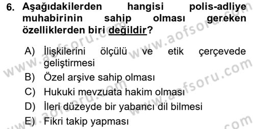 Haber Türleri Dersi 2017 - 2018 Yılı (Final) Dönem Sonu Sınav Soruları 6. Soru
