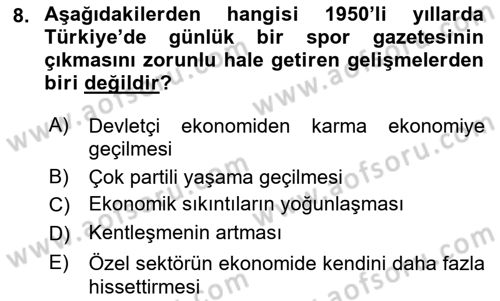 Haber Türleri Dersi 2018 - 2019 Yılı 3 Ders Sınav Soruları 8. Soru