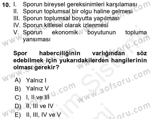Haber Türleri Dersi 2018 - 2019 Yılı (Final) Dönem Sonu Sınav Soruları 10. Soru