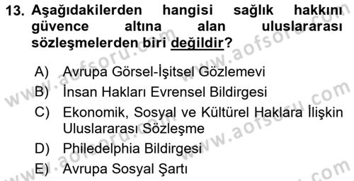 Haber Türleri Dersi 2018 - 2019 Yılı (Final) Dönem Sonu Sınav Soruları 13. Soru