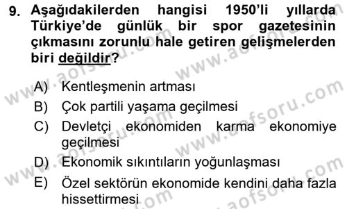 Haber Türleri Dersi 2018 - 2019 Yılı (Final) Dönem Sonu Sınav Soruları 9. Soru