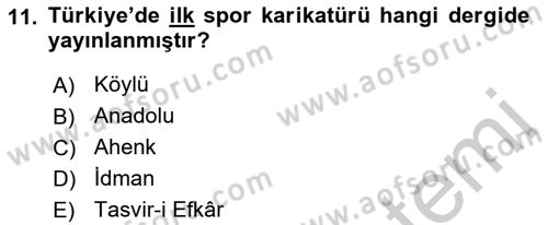 Haber Türleri Dersi 2018 - 2019 Yılı Yaz Okulu Sınav Soruları 11. Soru