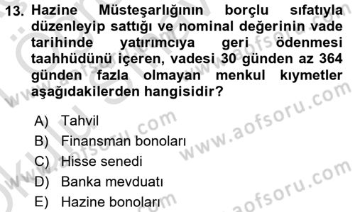 Haber Türleri Dersi 2020 - 2021 Yılı Yaz Okulu Sınav Soruları 13. Soru
