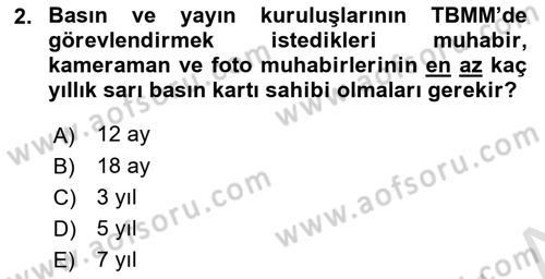 Haber Türleri Dersi 2020 - 2021 Yılı Yaz Okulu Sınav Soruları 2. Soru