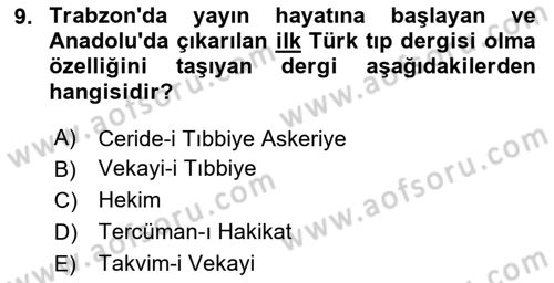 Haber Türleri Dersi 2020 - 2021 Yılı Yaz Okulu Sınav Soruları 9. Soru