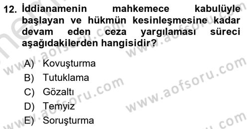 Haber Türleri Dersi 2021 - 2022 Yılı (Vize) Ara Sınav Soruları 12. Soru