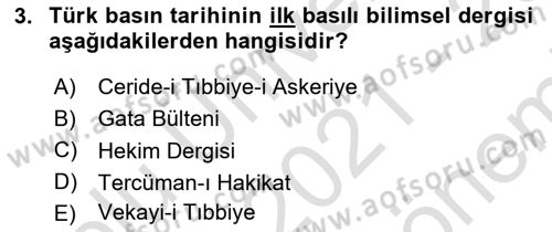 Haber Türleri Dersi 2021 - 2022 Yılı (Final) Dönem Sonu Sınav Soruları 3. Soru